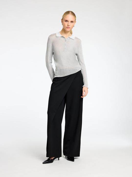 Immagine prodotto Selected Femme Polo a maniche lunghe metallizzata (XL)