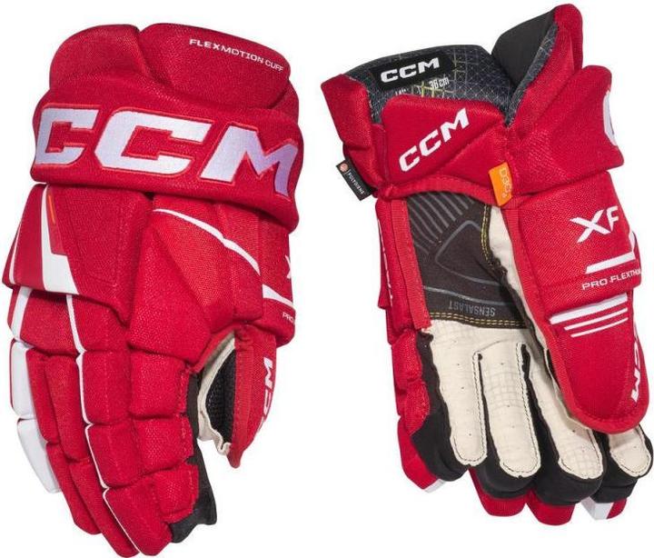 Immagine prodotto CCM Guanti da hockey Tacks XF JR (11"/28 cm, rosso/bianco (13)) (11)