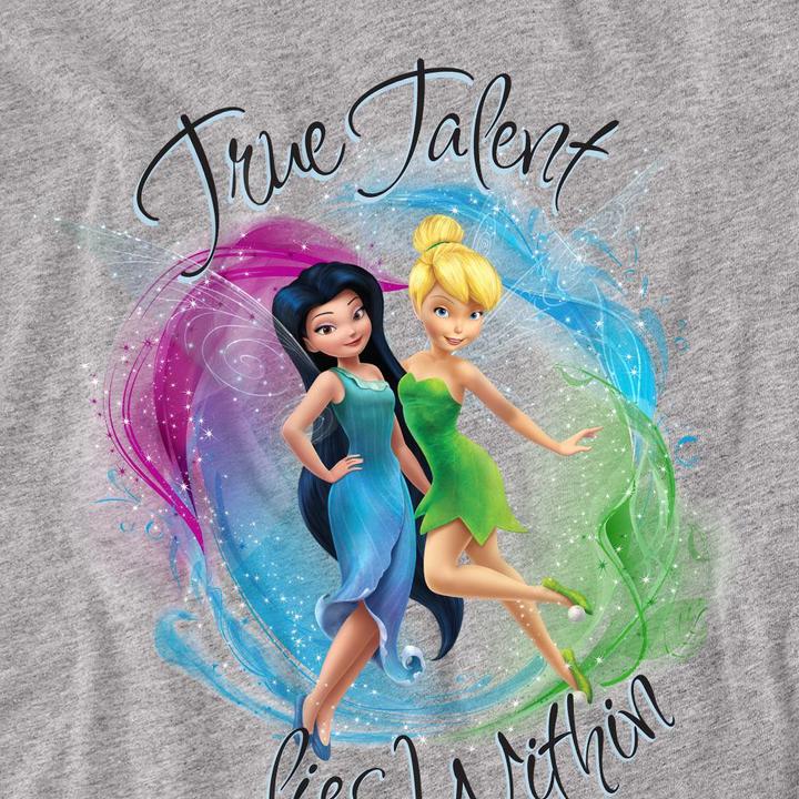 Actual product image Disney Interactive Studios Unisex Adult True Talent Within Tinker Bell & Silvermist T-Shirt (L)