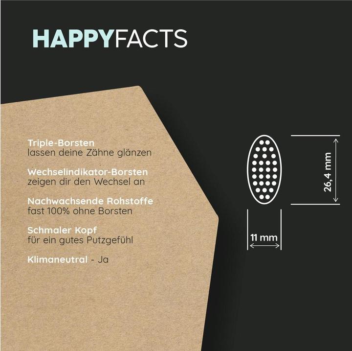 Immagine prodotto happybrush Testina dello spazzolino Eco Change 3 pezzi (3 x)