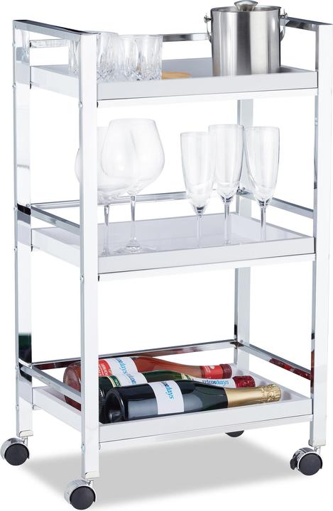 Immagine prodotto Relaxdays Carrello da servizio 3 vassoi rimovibili
