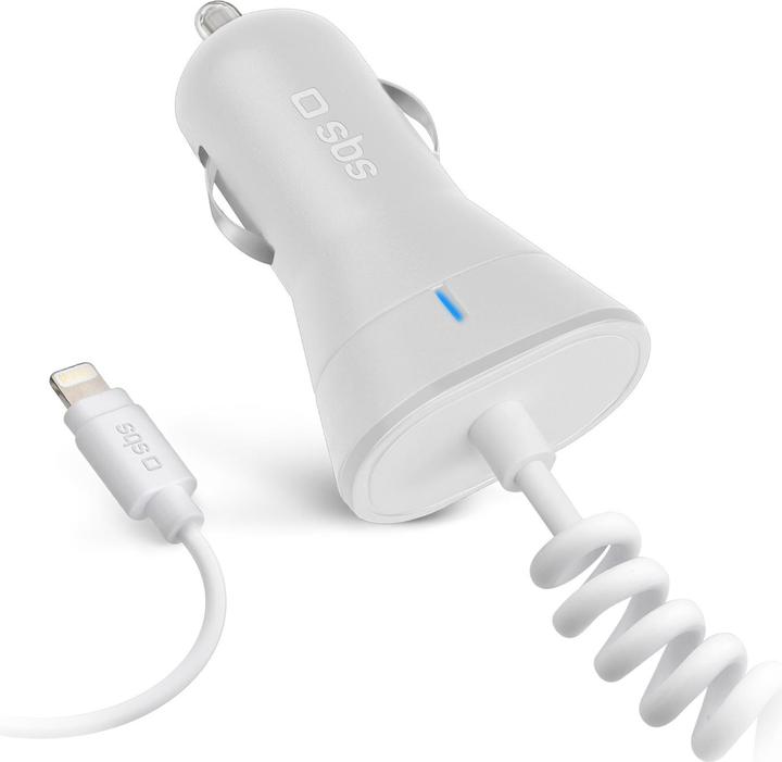 Produktbild SBS Auto-Akkuladegerät mit Lightning-Stecker für iPhone, iPad und iPod