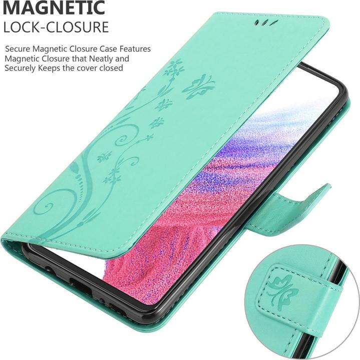 Actual product image Cadorabo Flower Book Case for Samsung Galaxy A53 5G (Samsung Galaxy A53 5G)