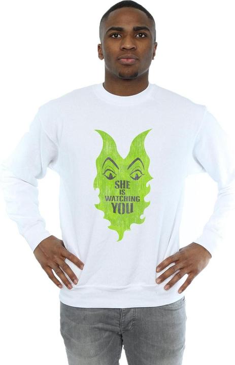 Actual product image Disney Mens The Descendants Maleficent She Is Watching Sweatshirt (XL)