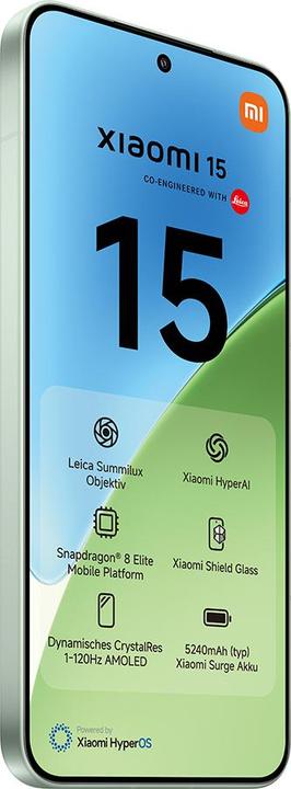 Image du produit Xiaomi 15 (512 Go, Green, 6.36", Double SIM, 50 Mpx, 5G)