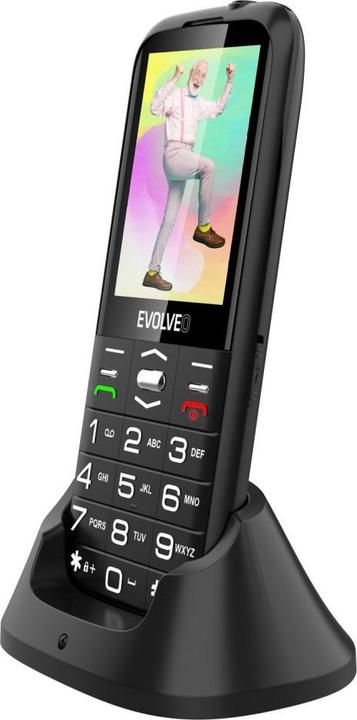 Actual product image Evolveo EasyPhone XO, mobilní telefon pro seniory s nabíjecím stojánkem (černá barva) (2.80", 0.30 Mpx, 2G)