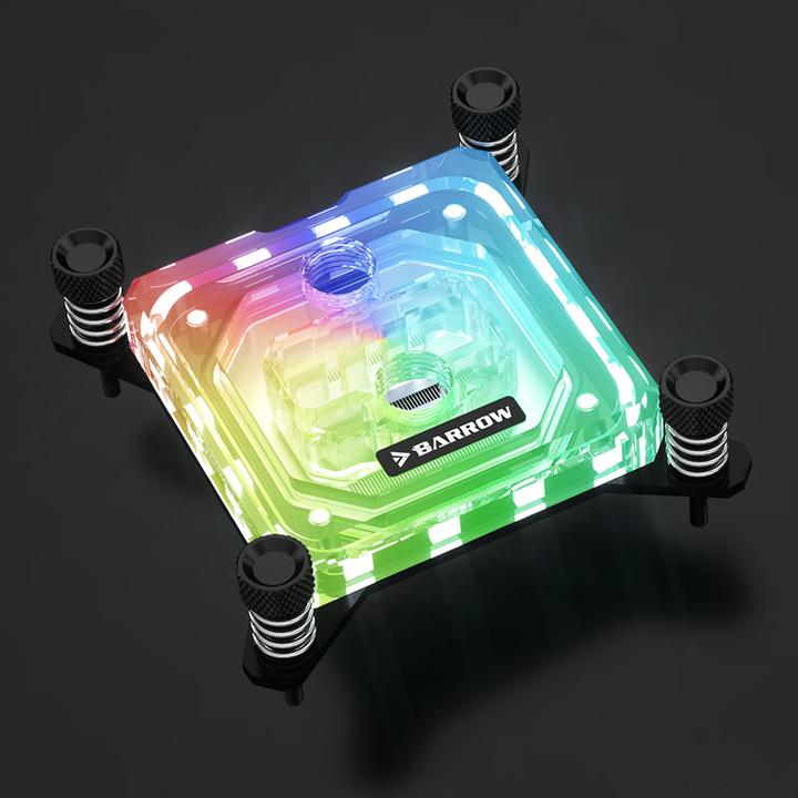 Actual product image Barrow Intel CPU water block RGB, acrylic - black