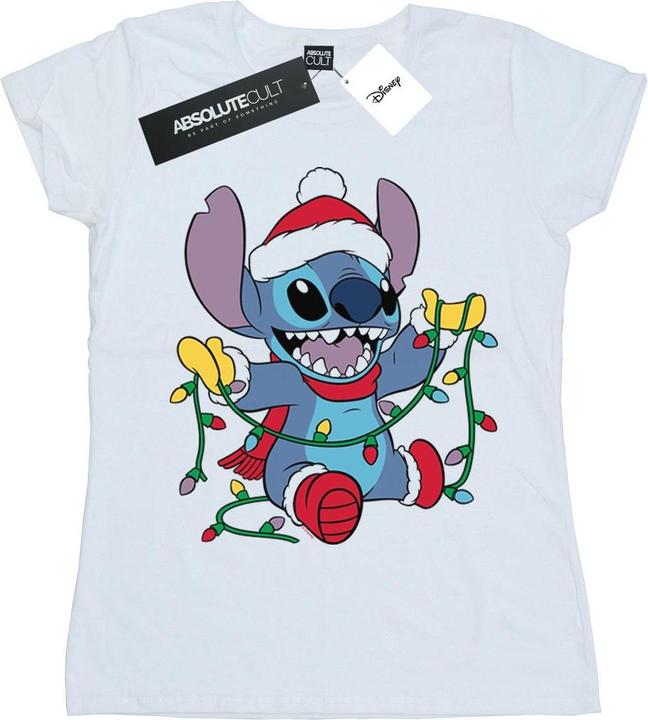 Produktbild Disney Lilo And Stitch Christmas Lights TShirt (M)