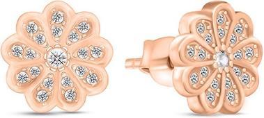Image du produit Brilio Argent - Boucles d'oreilles florales en bronze avec zircons LME0796R