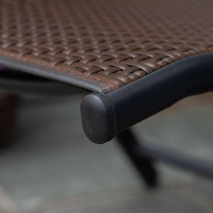 Produktbild Swisshandel24 Polyrattan Gartenstuhl klappbar Rückenlehne 7 stufige verstellbar Klappstuhl mit Armlehne für Garten