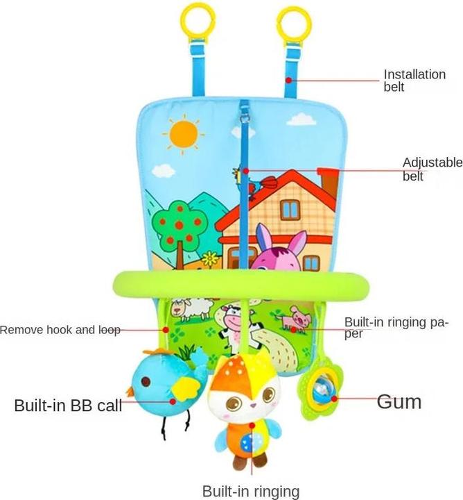 Actual product image Activity Board Baby car seat toy for Early Activity Centre Kick Play trailer toy baby pram