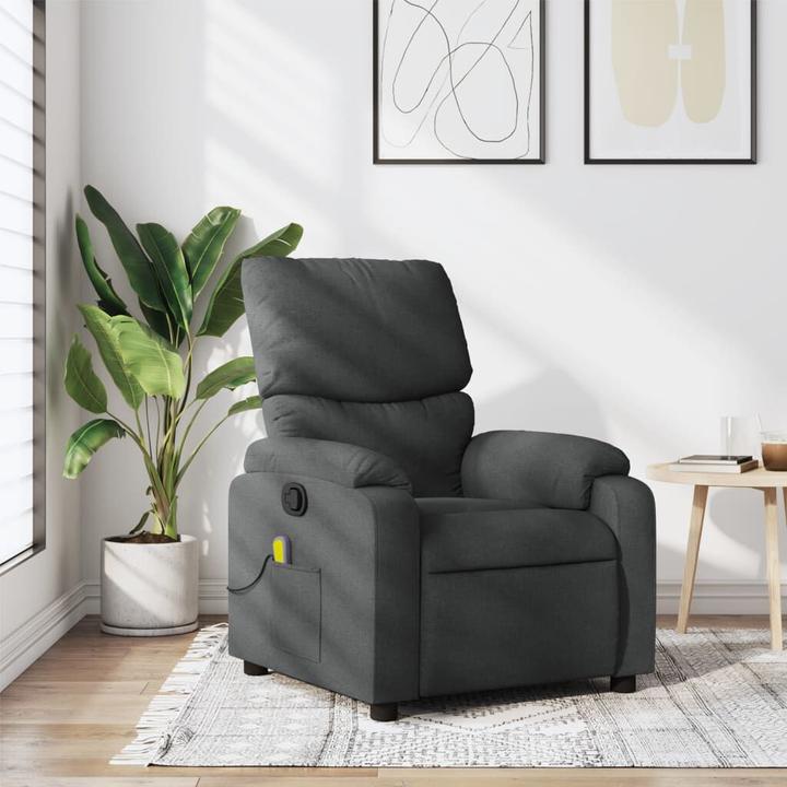 Actual product image VidaXL Massage chair dark grey fabric,Colour: Dark grey,Material