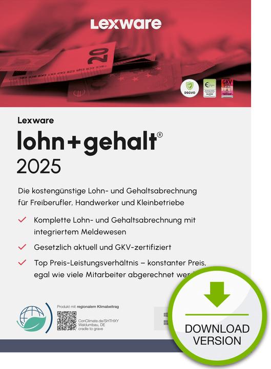 Lexware lohn+gehalt 2025 - Abo (1 User, unbegrenzt)