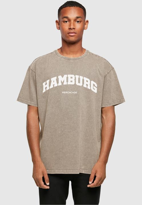 Produktbild Merchcode Hamburg Wording - Acid Washed Oversize Tee - 113015 (S)