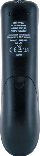 Immagine prodotto Schwaiger 20 pulsanti, 2x AAA (Telecomando universale, Infrarossi)