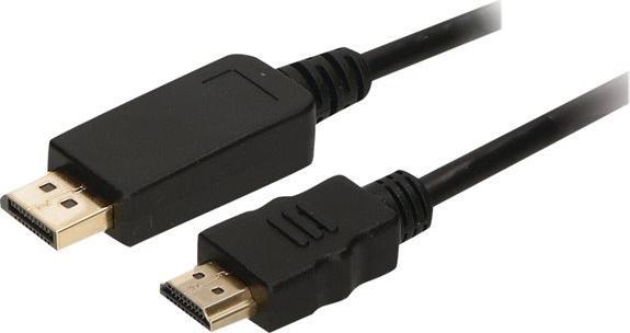 Actual product image 2-Power Displayport to HDMI Cable - 1 Metre (1 m)