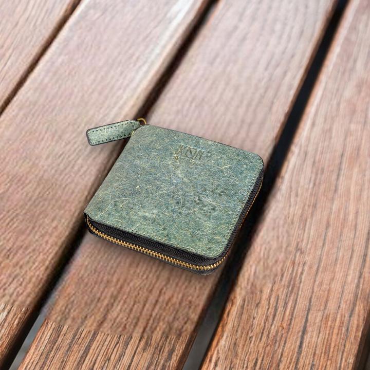 Actual product image Ikon Sweden Kochi coconut leather zip wallet standard