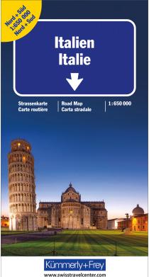 Italien Nord + Süd Strassenkarte 650000