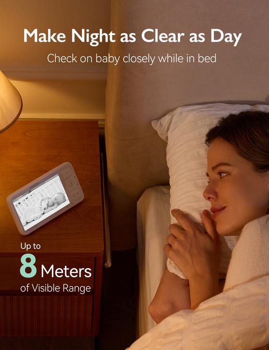 Produktbild Momcozy Video Baby Monitor BM03 5,5 inch (Babyphone Audio, 500 m)
