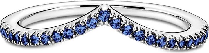 Produktbild Pandora Sparkling Wishbone Blue Ring (50, 925 Silber)