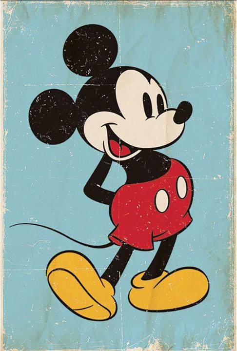 Image du produit Disney Poster rétro de Mickey Mouse