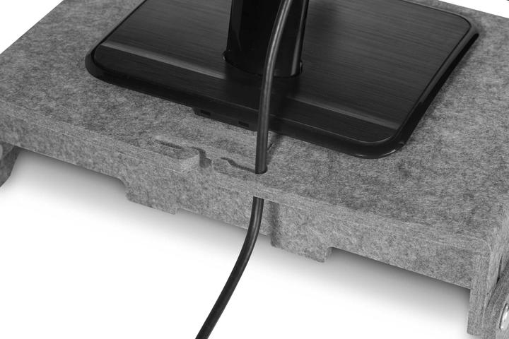 Produktbild Bakker Elkhuizen Monitorständer Q-Riser 110 Circular, grau retail (Tisch, 17.01")