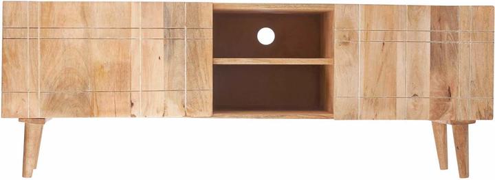 Produktbild Bhp Lowboard Mangoholz MDF 2 Türen 2 Ablagen natur (140 x 40 x 50 cm)