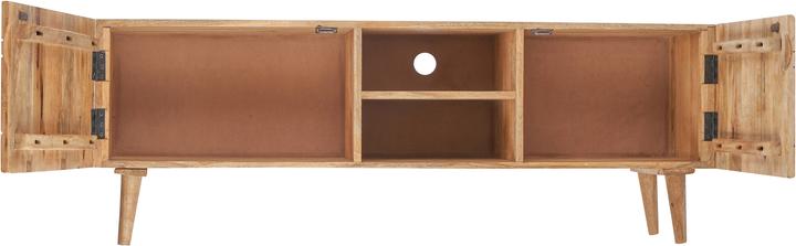 Produktbild Bhp Lowboard Mangoholz MDF 2 Türen 2 Ablagen natur (140 x 40 x 50 cm)