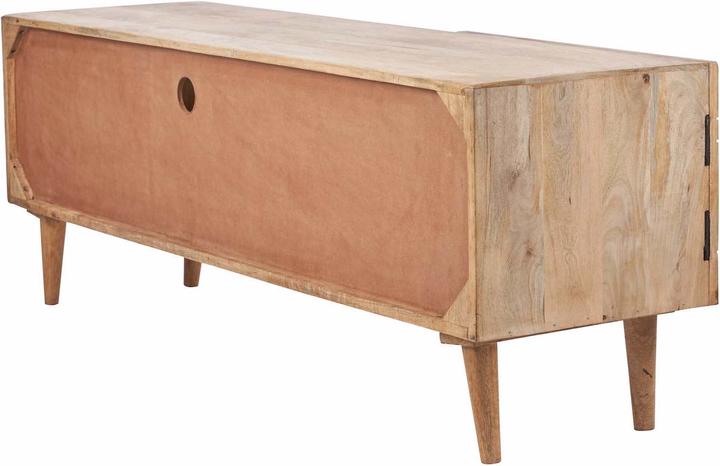 Produktbild Bhp Lowboard Mangoholz MDF 2 Türen 2 Ablagen natur (140 x 40 x 50 cm)
