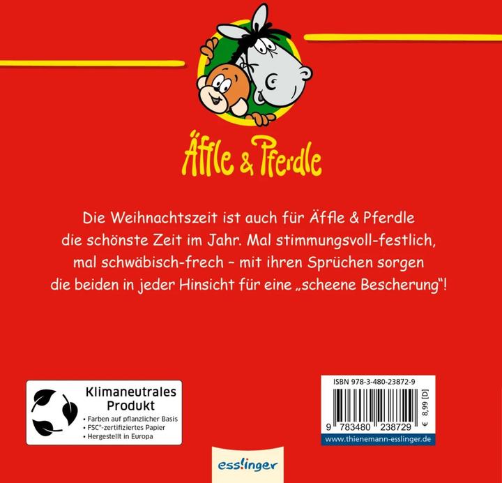 Produktbild Äffle & Pferdle: A scheene Bescherung! (Deutsch, Heiko Volz, Roman Lang, 2023)