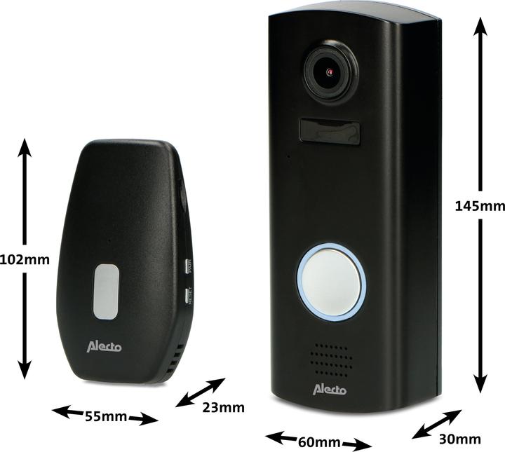 Produktbild Alecto WLAN Türklingel mit Kamera, schwarz (WLAN)