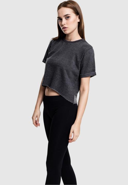 Actual product image Urban Classics Ladies Cropped Burnout Short Sleeve Crew (S)