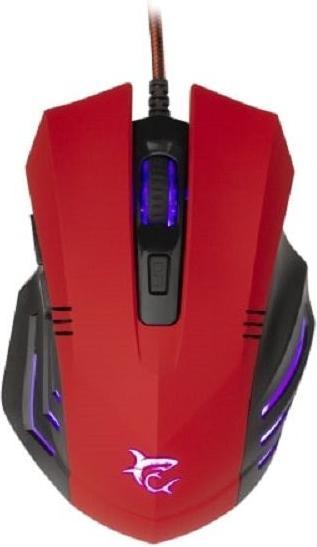 Actual product image White Shark Gaming mouse Hannibal 2, with backlight, 6 buttons, Red (Cable)