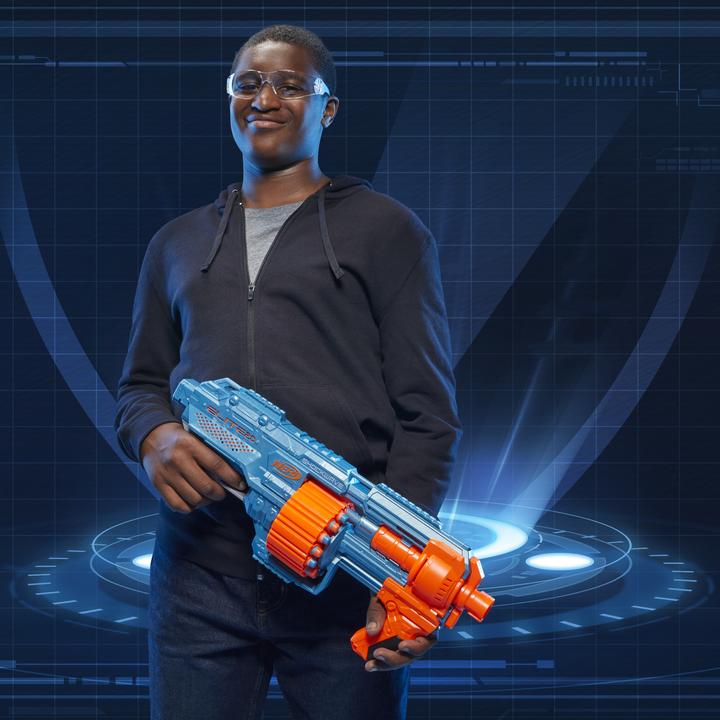Actual product image Nerf Elite 2.0 Shockwave RD-15 Blaster, 30 Darts, 15-dart rotating drum, rapid fire, with E
