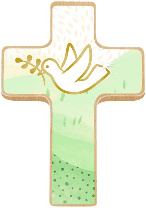 Produktbild Holzkreuz - Du bist geborgen in Gottes Hand - Kleine Hand-Holzkreuze auf Mini-Büchlein (Deutsch, 2019)