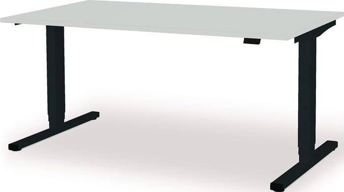 Produktbild Mauser Steh-/Sitzarbeitsplatz levero H650-1250xB1600xT800mm anthrazitgrau, RAL 7016/lichtgrau elektrisch...