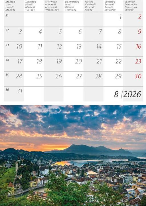 Immagine prodotto Kleiner Schweizer Kalender 2026 (Copertina rigida, Tedesco, Francese)