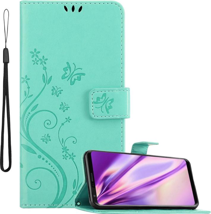 Actual product image Cadorabo Flower Book Case for LG V30 / V30+ / V30S / V30S+ (LG V30+, LG V30S+, LG V30)