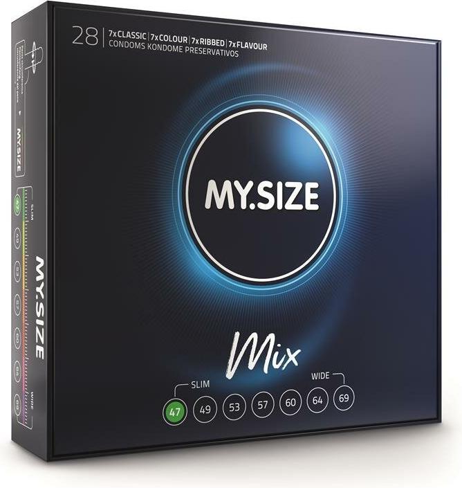 Produktbild My.Size Classic «47mm MIX» 28 Kondome für besten Tragekomfort und Sicherheit (28 Stk.)