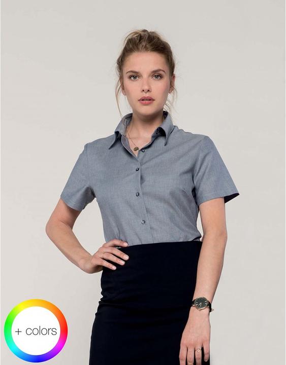 Produktbild Russell Collection Easy Care Oxford Bluse Kurzarm (S)