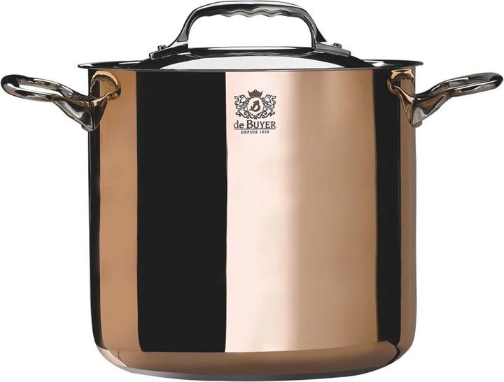 Actual product image de Buyer Prima Matera cooking pot induction, with lid (20 cm, Pot, Copper, Stainless steel)