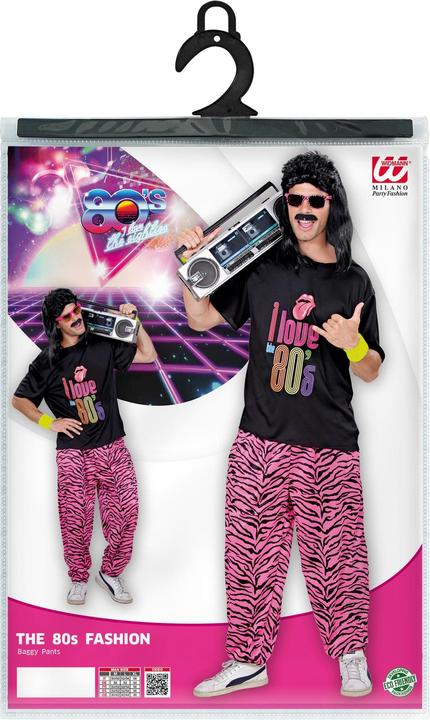 Produktbild Widmann 80er Jahre - Pinke Zebra Hose (M, L)