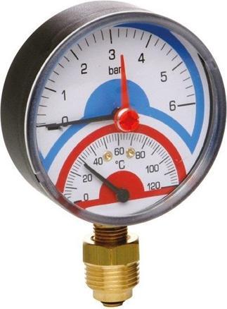 Produktbild Icma THERMOMANOMETER 1/2.6 BAR.120C LOW CONN