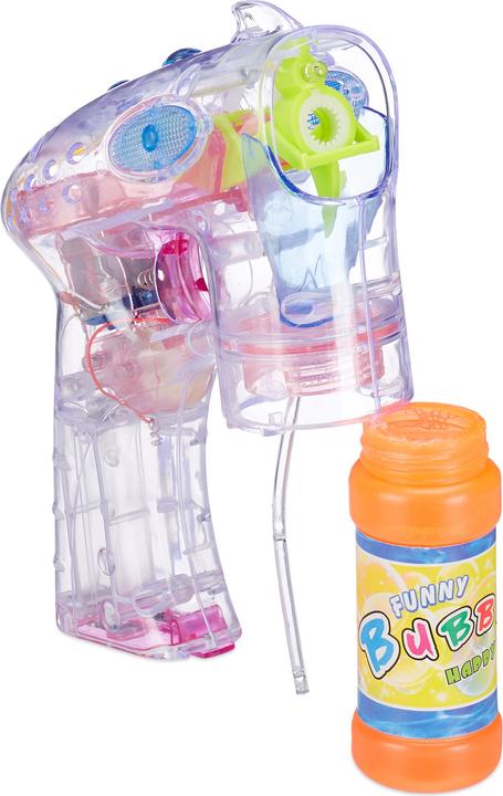Actual product image Relaxdays LED Soap Bubble Gun
