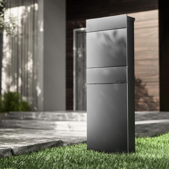 Actual product image Wiltec Pedestal letter box Newspaper roll anthracite Letter box Post box Post box