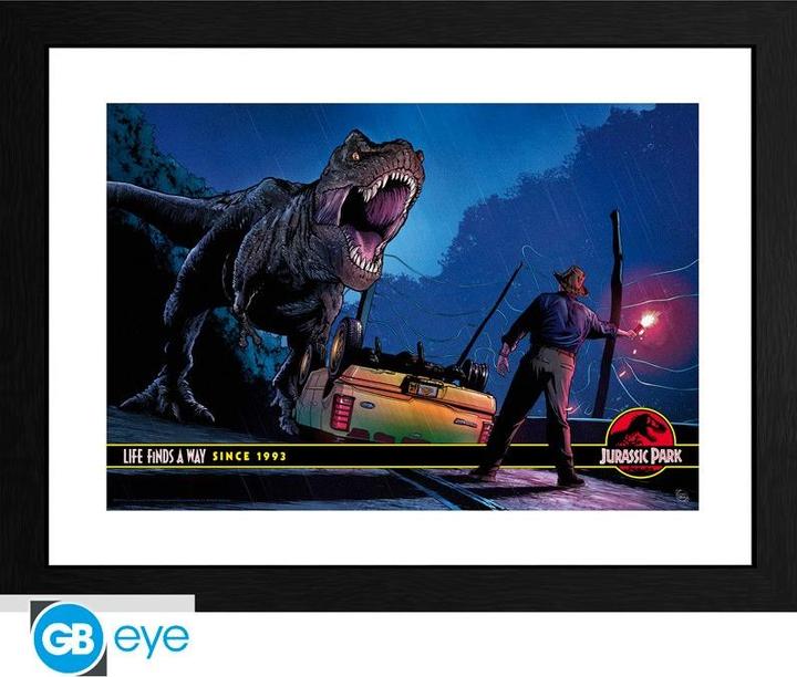 Produktbild GB Eye JURASSIC PARK - Framed print Alan Grant vs T-Rex (30x40) x2 (30 x 40 cm)