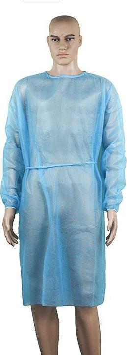 Actual product image VaSano Isol gown Velcro collar PP/PE