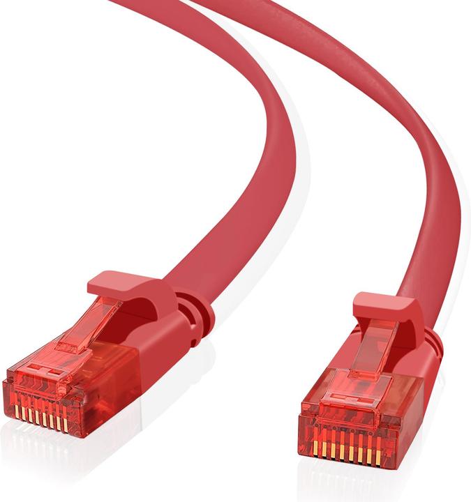 Produktbild Helos ultra slim Patchkabel U/UTP Cat 6 rot 10,0m (U/UTP, CAT6, 10 m)