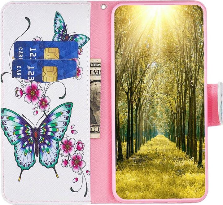 Produktbild Cover-Discount Xiaomi Redmi Note 13 Pro - Etui Hülle Schmetterling weiss (Xiaomi Redmi Note 13 Pro 5G, Xiaomi Poco X6)