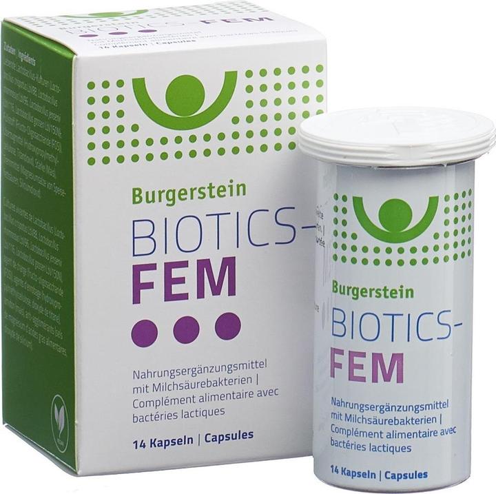 Produktbild Burgerstein Biotics Fem (14 Stück, Kapseln, 24 g)